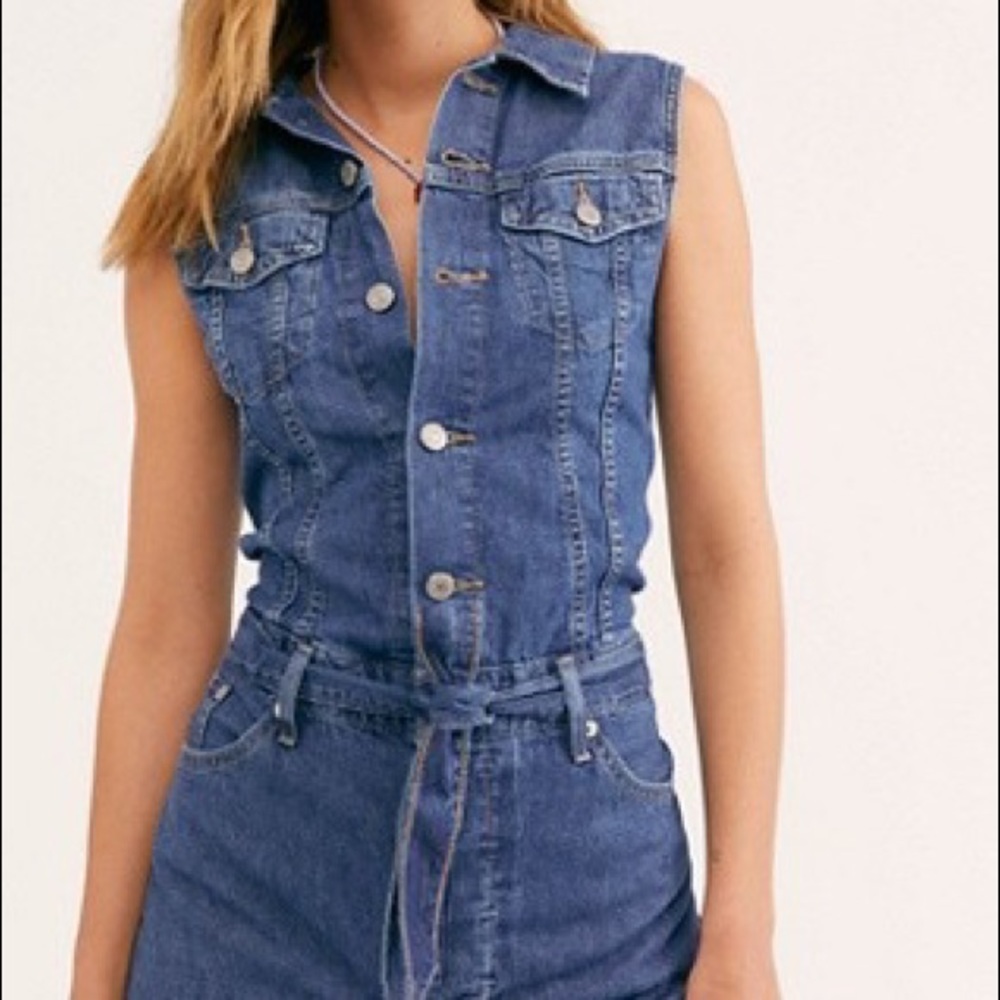 Levis denim tapered jumpsuit